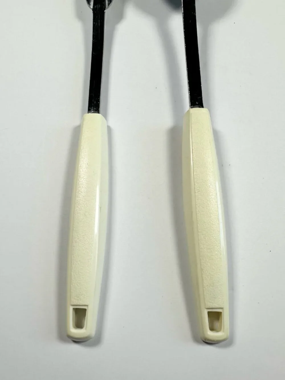 EKCO Chromium Plated Utensil Set Of Two Fork &‎ Slotted Spoon Orange Handles